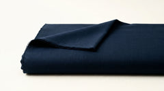 The Midnight Navy — full front view styled as kurta with spread collar
