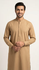 The Camel — full front standing view with band collar