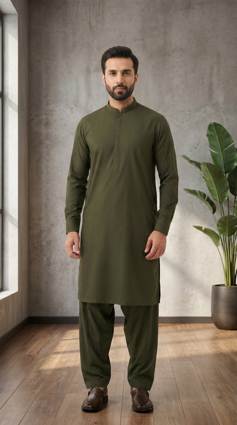 The Olive Regiment — full front view in interior setting