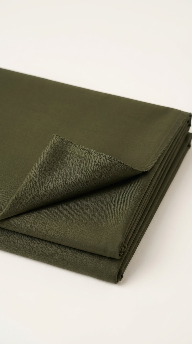 The Olive Regiment — folded fabric yardage