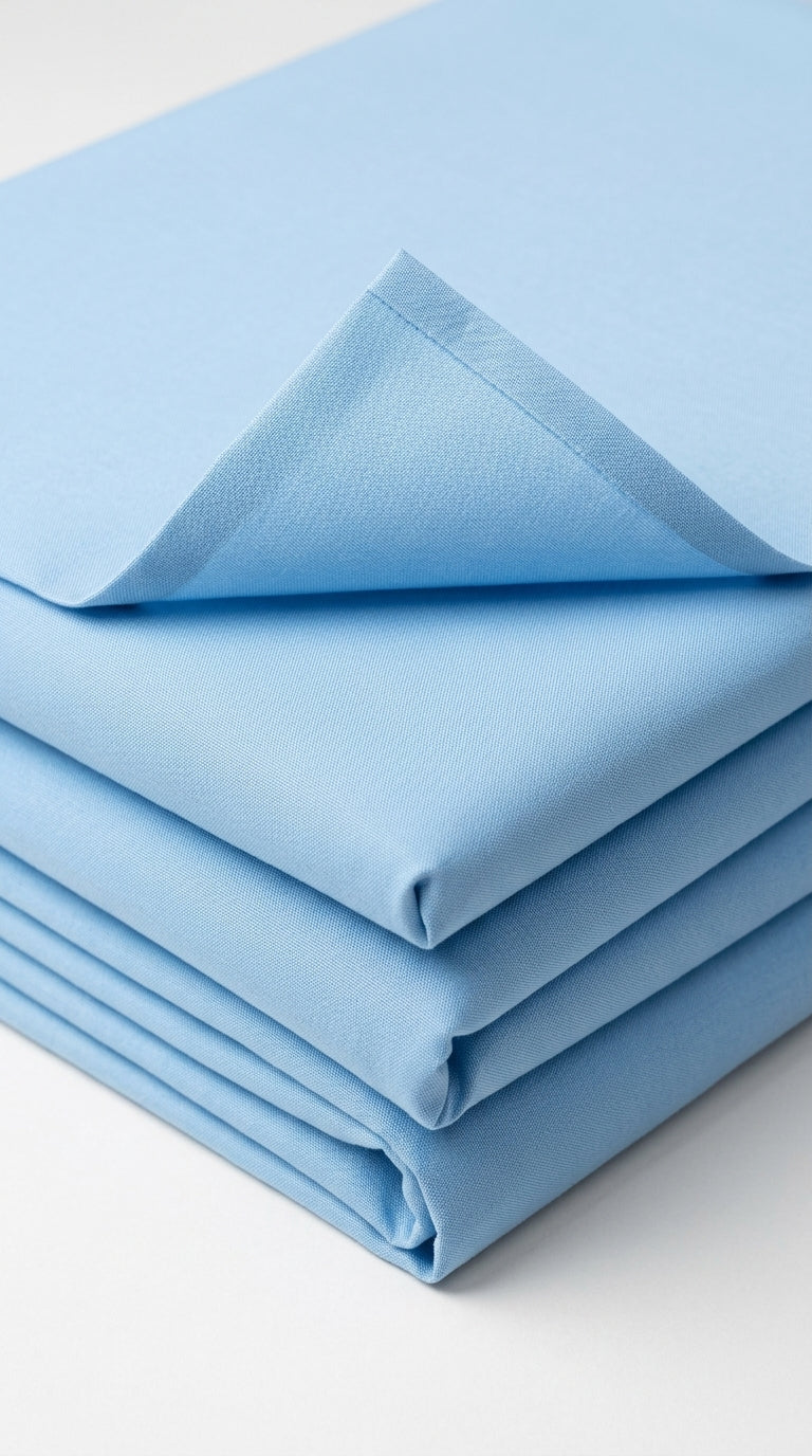 The Sky Blue — cuff close-up with navy contrast lining detail