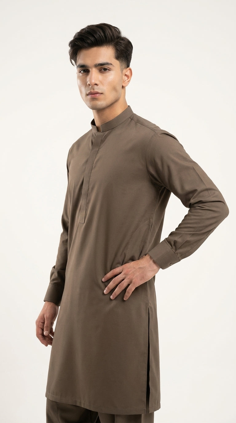 The Choco Brown — cuff close-up showing topstitching detail