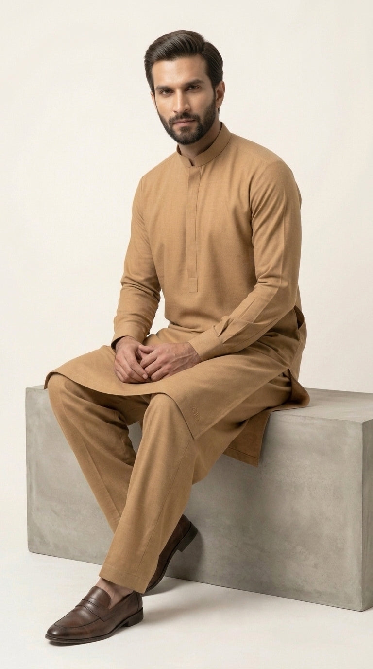 The Chocolate Brown — walking side profile showing full silhouette