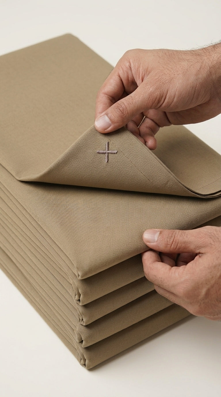 The Mud Dusk — cuff roll close-up with button placket detail