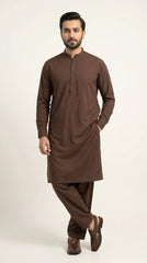 The Coco Brown — full front standing view with shalwar
