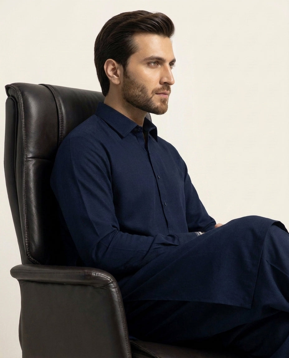 Vigo Star Nilam model seated side profile full look