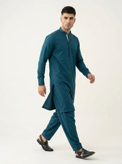 Vigo Star Teal Blue model full-length walking pose